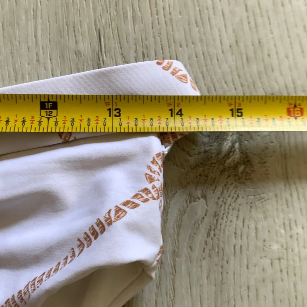 We Wore What Emily High Waisted Belted Bikini Bottom Rope Camel‎ White Medium